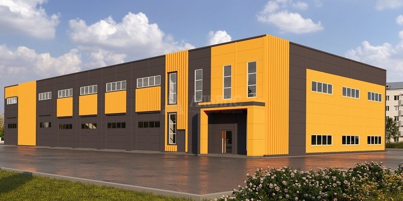 3D визуализация СТО из сэндвич-панелей - фото 1