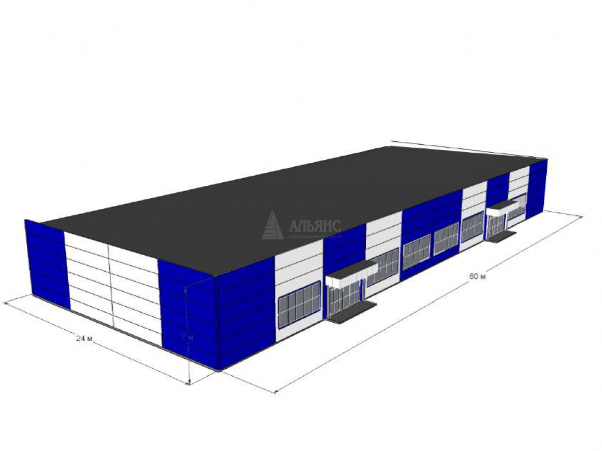 3D визуализация Торговый центр из сэндвич-панелей - фото 8