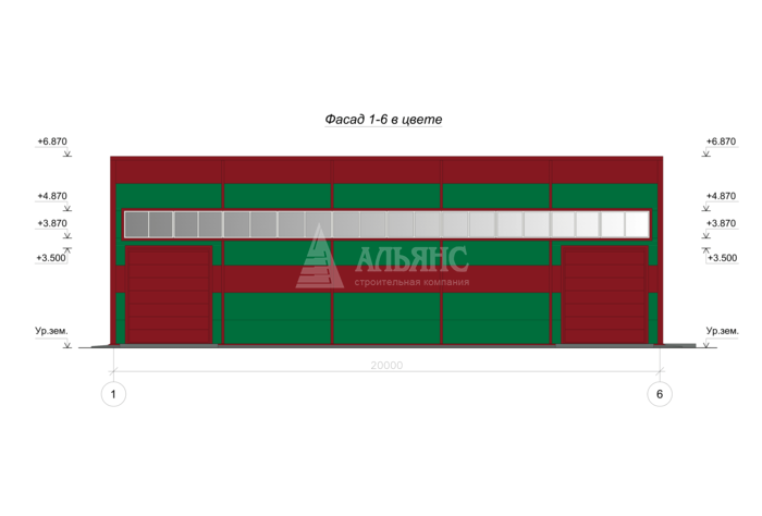 Планировка Склад из сэндвич-панелей -  фото 3