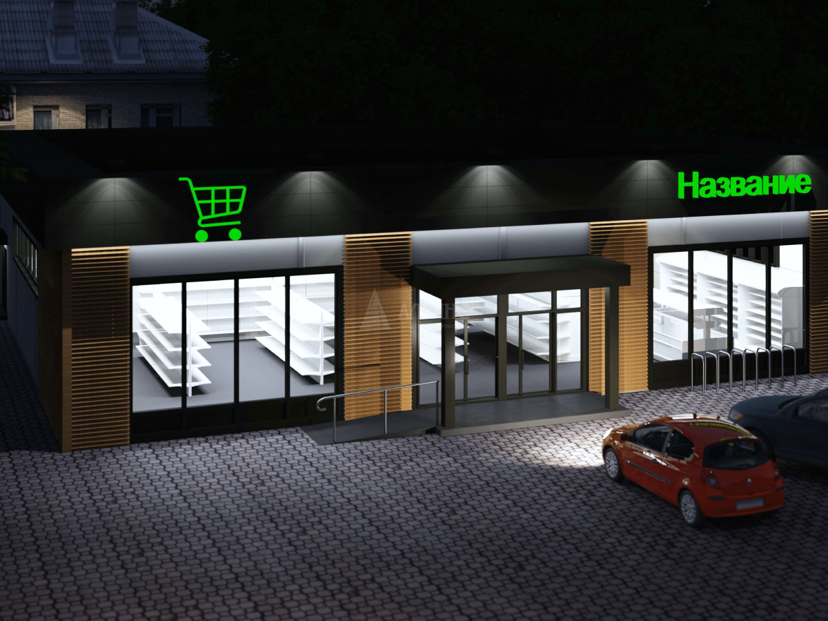 3D визуализация Магазин из сэндвич-панелей - фото 3