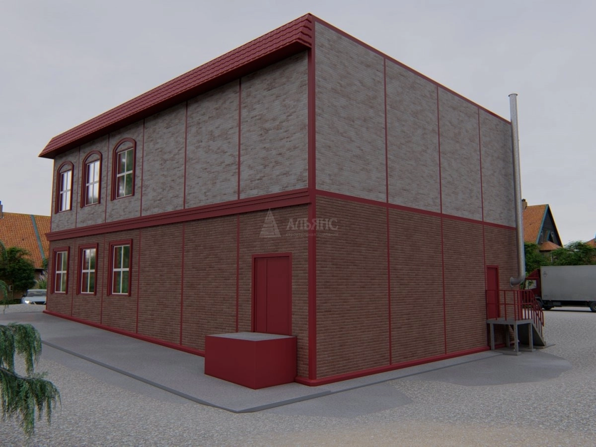 3D визуализация Магазин из сэндвич-панелей - фото 5