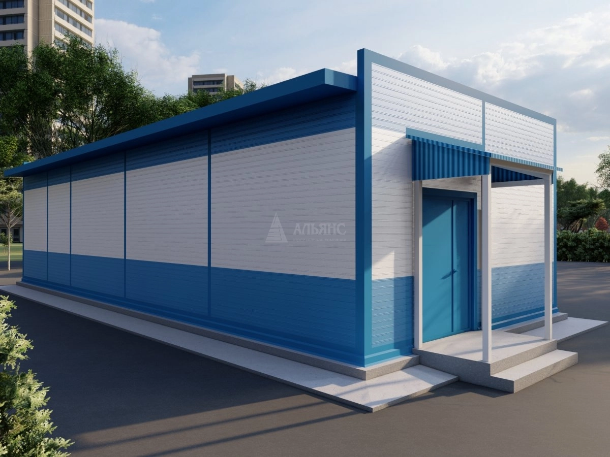 3D визуализация Магазин из сэндвич-панелей - фото 3